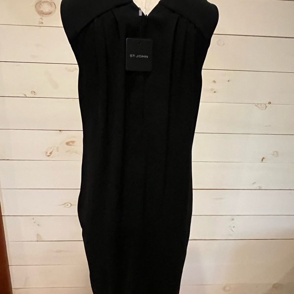 ST. JOHN BLACK COCKTAIL DRESS - Picture 4 of 10